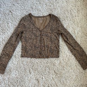 American Eagle Size Small Cheetah Print Cardigan